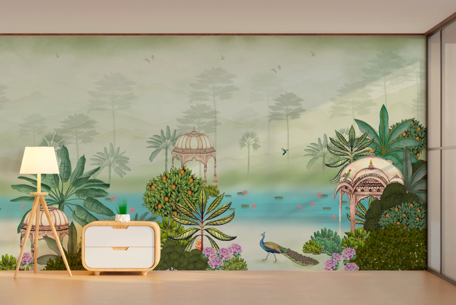 Pichwai painting in a luxury interior design