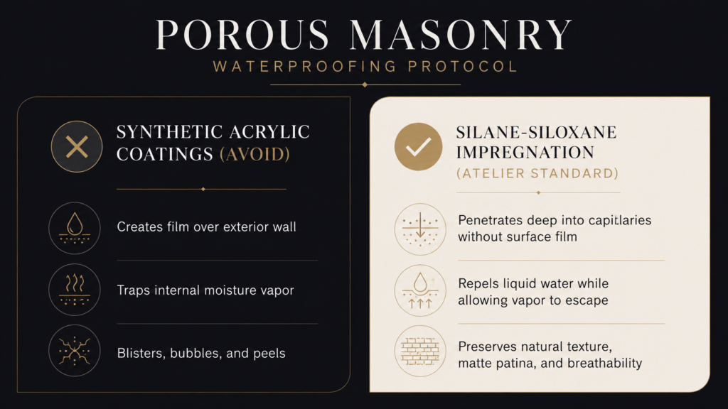 Porous Masonry Waterproofing Protocol